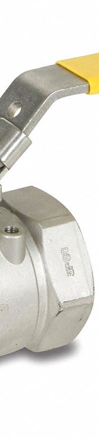 SHARPE Manual Two-Way Ball Valve: 1/4 in, Stainless Steel, Straight Valve Body, FNPT x FNPT, PTFE (MPN 4353010740). Key specifications — Brand: SHARPE; Handle: Locking Lever.