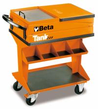 BETA Tool Utility Cart: Orange / Orange Drawer, 3/4 in Wd, 3/4 in Dp, 1 1/4 in Ht, Hinge, Keyed (MPN C25). Key specifications — attr1116772: BETA; attr1116768: Keyed.