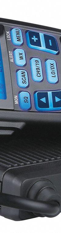 CB Radio: Handheld, Compact, 26 to 27 MHz, 8 ft Microphone Cord Lg, PL259 (MPN CMX760). Key specifications — attr426093: 26 to 27 MHz; attr426097: PL259.