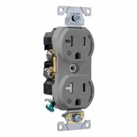 LEVITON Plugs and Receptacles: Duplex, 5-20, Gray, 125V AC, 20 A, 2 Pole / 3 Wire (MPN TBR20-S2G)