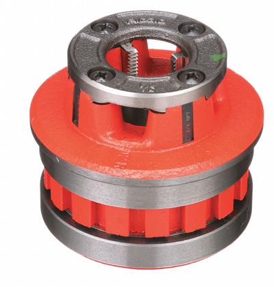 RIDGID Manual Threader Die Head: 12R, For 3/4 in Pipe, NPT, Alloy Steel - Die Heads for Handheld Pipe Threaders