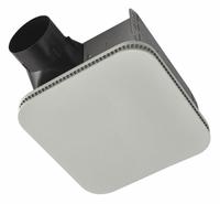 Bathroom Exhaust Fan: Ceiling, 80 cfm Max, 0.7 sones, 1 Speed, Round Duct (MPN AE80K). Key specifications — Brand: BROAN; Nameplate Voltage: 120V AC; Sensor Type: None; Duct Shape: Round; Heater: Without Heater; Includes: Foldaway Mounting Ears; Mounting Location: Ceiling; Mounting Type: Directly to Stud or Joist.