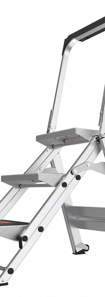 LITTLE GIANT Step Stool: 3 Steps - Folding Step Stools