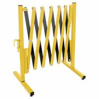 APPROVED VENDOR Portable Barricade: Accordion, Stationary, 37 1/2 in Ht, 11 1/3 ft Expanded Lg (MPN 22NY01). Key specifications — attr193635: APPROVED VENDOR; attr982495: Stationary; attr982499: Aluminum; attr982502: No Legend; attr982505: Stationary Foot; attr982507: Powder Coated; attr982518: No.