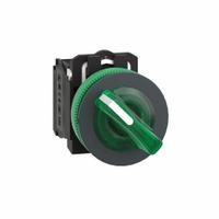 SCHNEIDER Selector Switch: 30 mm Panel Mounting Size, 2 Positions, Short Lever, 1NO/1NC (MPN XB5FK123B5). Key specifications — AC Contact Rating: 3 A @ 240 V; Action: Maintained/Maintained; Cam: No Cam Included; DC Contact Rating: 0.27 A @ 250 V; Hazardous Location Specification: Not Rated; Operator Head Material: Plastic; Operator Head Type: Short-Handled Knob; Operator Illumination: Illuminated.