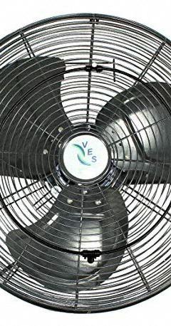 VES-ARTEX Mounted Fan: 18 in Blade Dia, 120V AC, 1/10 hp Motor HP, Wall Mount, Non-Oscillating (MPN 118291). Key specifications — Brand: VES-ARTEX; Voltage: 120V AC; Number of Speeds: 3; Fan Mounting Location: Wall; Oscillation: Non-Oscillating; Mounting Type: Bracket.