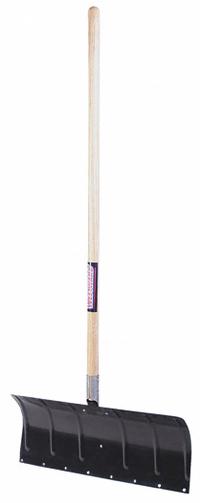 APPROVED VENDOR Snow Pusher: Aluminum, 11 in Blade Lg, 24 in Blade Wd, 16 ga Gauge, 48 in Handle Lg (MPN 6YU39). Key specifications — Brand: APPROVED VENDOR; Handle Grip: Straight.