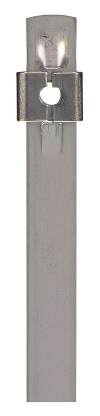 TY-RAP Cable Tie: 16 in Nominal Lg, 4 in Nominal Max. Bundle Dia., 0.25 in Wd, Silver, 10 PK (MPN SS17-250-10). Key specifications — Brand: TY-RAP; Locking Style: Stainless Steel Barb; Color: Silver.