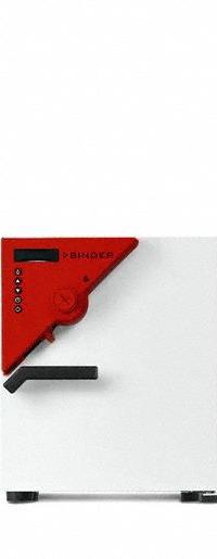 BINDER Laboratory Oven: Forced Air, 0.71 cu ft Capacity, 300°C Max Temp, 0.8 kW Watt, 4 Shelves (MPN 9010-0196). Key specifications — Voltage: 120V; Brand: BINDER; Temperature Accuracy Tolerance: Room Temperature +5°C to 300°C; Temperature Uniformity: +/-2.5°C @ 150°C.