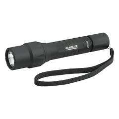 GRAINGER Flashlight: 270 lm, 1 hr Run Time at Max. Brightness, 180 m Max Beam, 3 Light Outputs, Tail (MPN 49XX83). Key specifications — Brand: GRAINGER; Battery Requirements - Broad: Requires 2 AA.