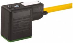 MURRELEKTRONIK Cordset: MSUD BI Female Right Angle x Bare Wire, 10 m Cable Lg, PVC, Yellow, 3 Pins (MPN 7000-11061-0161000). Key specifications — Wire Size: 18 AWG; Brand: MURRELEKTRONIK; Cable Jacket Color: Yellow; IP Rating: IP67.