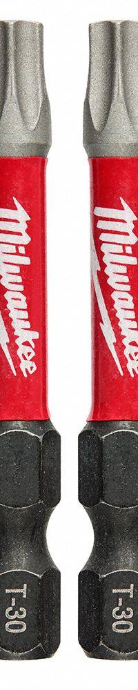 MILWAUKEE Power Bit: Power Bit, T30 Bit Size, Imperial, Torx® Head, T30 Bit Industry Size, Std, 2 PK (MPN 48-32-4914). Key specifications — attr1119738: Hex; attr1119735: Imperial; attr1119740: Standard; attr1119734: Alloy Steel; attr1119737: Power Bit; attr1119741: MILWAUKEE.