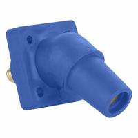 Single Pole Receptacle: Blue, Angled Taper Nose Mating, Threaded Stud Termination, 600V AC/600V DC (MPN 16R30-UB). Key specifications — Series: 16; Receptacle Gender: Female; Brand: LEVITON.