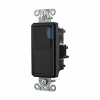 HUBBELL Wall Switch: Rocker Switch, 3-Way, Maintained, Black, 120/277V AC, 20 A (MPN DS320STILBK). Key specifications — Illuminated: Yes; Voltage Rating: 120/277V AC.