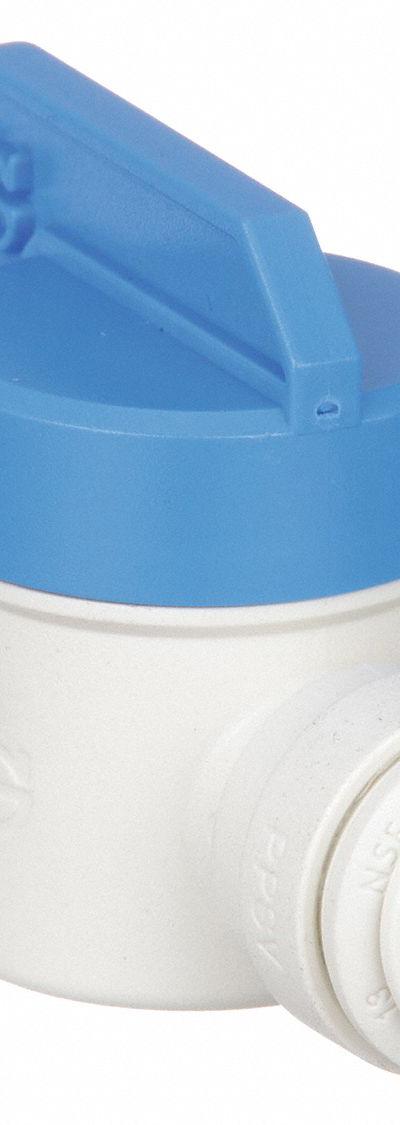 JOHN GUEST Manual Two-Way Ball Valve: 3/8 in - NSF 51 Compliant Polypropylene Ball Valves