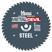 MORSE Circular Saw Blade: 8 in Blade Dia., 48 Teeth, 0.08 in Cut Wd, 5/8 in Arbor Size, Carbide (MPN 102704-WWG). Key specifications — attr1116119: MORSE; attr1145631: Steel.