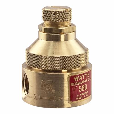 Watts Pressure Regulator: FNPT x FNPT, 1/8 in Pipe Size, Brass, 0 psi to 125 psi - Standard Capacity Water Pressure Regulators