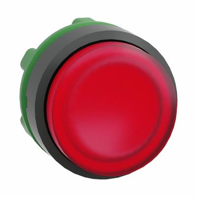 SCHNEIDER Extended Push Button: Red, 22 mm Mounting Size, Non-Metallic - Illuminated Extended-Length Push-Button Operators