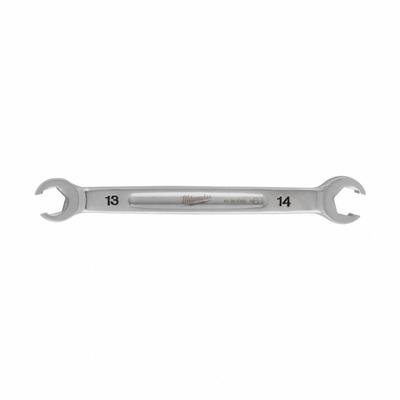 MILWAUKEE Flare Nut Wrench: Chrome Vanadium Steel, Chrome - Metric, Double End, Standard-Head, 6-Point, Flare Nut Wrenches