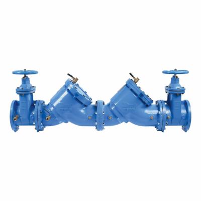 Watts Double Check Valve Assembly: LF709, 4 in Pipe Size, Flange x Flange, 52.38 in Overall Lg - Watts Double Check Backflow Preventers