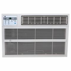 PERFECT AIRE Window Air Conditioner: 450 sq ft – 550 sq ft, 12,000 BtuH, 208/230V AC, 6-20P, Fixed (MPN 4PACH12000). Key specifications — Brand: PERFECT AIRE; Combined Energy Efficiency Ratio (CEER) Rating: 10.9; Voltage: 208/230V AC; NEMA Plug Configuration: 6-20P; Special Features_Broad: Remote Control.
