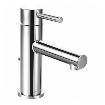 MOEN Straight Spout Bathroom Faucet: Align, Brass, Chrome Finish, 2.2 gpm Flow Rate - Single-Post Handle Bathroom Faucets