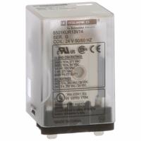 SCHNEIDER General Purpose Relay: Socket Mounted, 10 A Current Rating, 24V AC, 3PDT, C Socket (MPN 8501KUR13V14). Key specifications — Brand: SCHNEIDER; Base Type: Square; Mounting Style: Socket; Pin Shape: Flat; Electrical Connection: Quick-Connect; Manufacturer Part Number: 8501KUR13V14; Series: Square D 8501K Series.