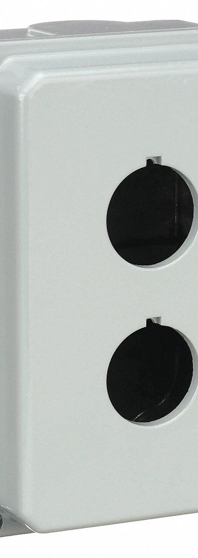 EATON Push Button Enclosure: 30mm, 2 Holes, Cast Zinc, NEMA 12/13/4/4X - Enclosures for 30mm Operators