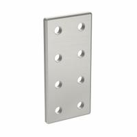 Joining Plate: Rectangular Flat Plate, 20 Series, 76 mm x 36 mm x 4 mm, For 5 mm Slot Wd, 8 Holes (MPN 093VD4080). Key specifications — Material: Aluminum; Brand: FATH INC.; Finish: Matte Chrome Plated.