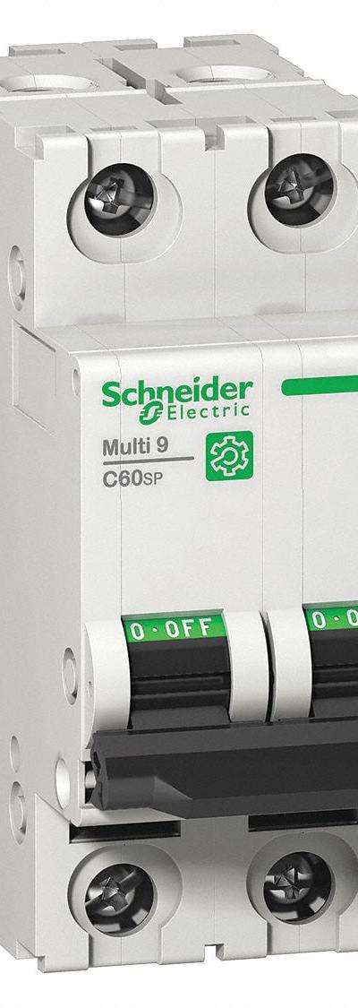SCHNEIDER IEC Supplementary Protector: 10 A Amps - D-Curve, 2-Pole UL1077 DIN Rail-Mount Supplementary Protectors