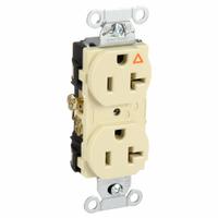 HUBBELL Receptacle: Duplex, 5-20, Ivory, 125V AC, 20 A, 2 Pole / 3 Wire (MPN IG20CRI)