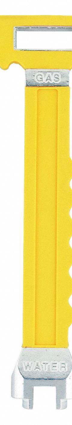 HYDRORAIN Emergency Tool: For use with Specific Vault Lid/Std-Type Gas Valve, Aluminum (MPN 26097). Key specifications — Brand: HYDRORAIN; Compatible Product Type: Standard-Type Gas Valve; Material: Aluminum; Product Type: Emergency Water and Gas Valve Shut-off Tool.