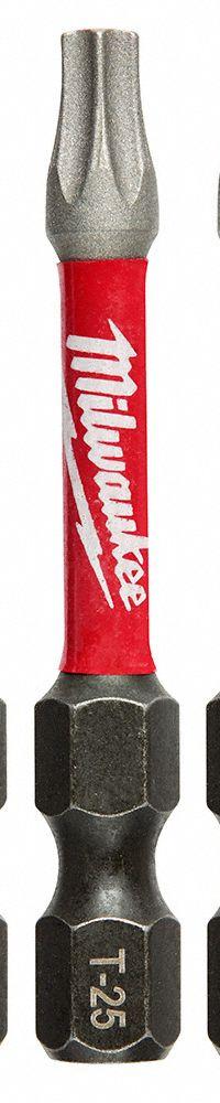 MILWAUKEE Power Bit: Power Bit, T25 Bit Size, Imperial, Torx® Head, T25 Bit Industry Size, Std, 5 PK (MPN 48-32-4685). Key specifications — attr1119738: Hex; attr1119735: Imperial; attr1119740: Standard; attr1119734: Alloy Steel; attr1119737: Power Bit; attr1119741: MILWAUKEE.