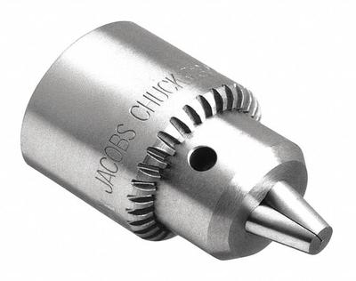 JACOBS Drill Chuck: 5/16"-24, 1/32 in to 1/4 in Capacity, K1M Key, SS - Corrosion-Resistant Thread-Mount Keyed Drill Chucks