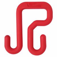 MILWAUKEE Bucket Hook: 5 3/4 in W x 3/4 in H x 6 1/2 in L, Red, Polymer (MPN 48-22-8293). Key specifications — attr1118525: MILWAUKEE; attr1118517: Impact Resistant; attr1125037: Red; attr1125045: Apron Hook; attr1125041: Polymer.