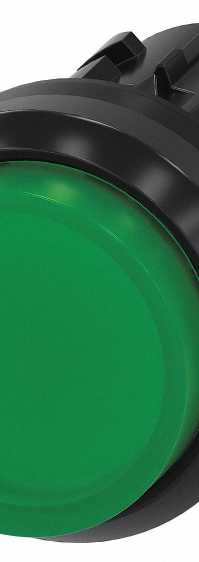 SIEMENS Extended Push Button: Green - Illuminated Extended-Length Push-Button Operators