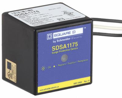 SQUARE D Surge Protection Device: Single Phase, 120/240V AC, 1200V (L-L)/700V (L-N) - Chase-Nipple External-Mount SPDs