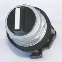 EATON Short-Handled Selector Switch: 30 mm Panel Mount Size, 3 Positions, 1D Cam, Series HT800 (MPN HT8JBH1D). Key specifications — Action: Maintained/Maintained/Maintained; Cam: 1D; Brand: EATON; Switch Bezel Material Type: Metallic.