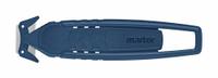 MARTOR Concealed blade metal detectable knife: 5 13/16 in Overall Lg, Straight Handle, Blue, 10 PK (MPN 150007.12). Key specifications — attr307620: Blue; attr307617: Straight; attr307618: Textured; attr307619: Stainless Steel; attr307634: Smooth; attr324885: MARTOR.