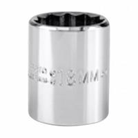 PROTO Socket: Metric, 3/8 in Drive Size, 18 mm Socket Size, 12-Point, Std, Chrome, Socket (MPN J5218M). Key specifications — attr1204417: PROTO; attr1204392: Chrome.