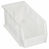 AKRO-MILS Hang and Stack Bin: 5 1/2 in x 10 7/8 in x 5 in, Clear, Label Holder Included, 30230SCLAR. Key specifications — Electrostatic Discharge: Not Electrostatic Discharge Conductive; Brand: AKRO-MILS; % Recycled Content: 0%.