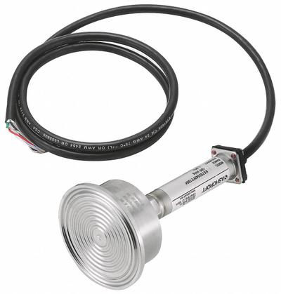 ASHCROFT Sanitary Pressure Transmitter: 2 in Triclamp, 30 to 0 to 30 in Hg/psi, 4 to 20mA DC - Sanitary Pressure Transmitters with Cable & Wire Leads