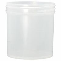 QORPAK Jar: Polypropylene, 16 fl oz, 89 mm Body Dia, 89-400 mm Screw Closure Size, 96 mm Ht, Round (MPN PLA-03350). Key specifications — Brand: QORPAK; Clarity: Translucent; Closure Included: No; Pre-Cleaned: None.