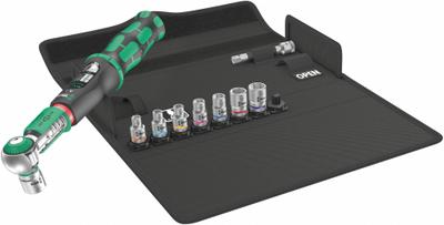 WERA Torque Wrench Set: Newton-Meter, 1/4 in Drive Size, 2 N-m to 12 N-m - Interchangeable Head Torque Wrench Kits