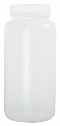 QORPAK Sampling Bottle: HDPE, 950 mL, 32 fl oz, Closure Included, Natural, 53-400, Polypropylene (MPN PLC-03613). Key specifications — Brand: QORPAK; Graduated: No; Body Color: Natural.