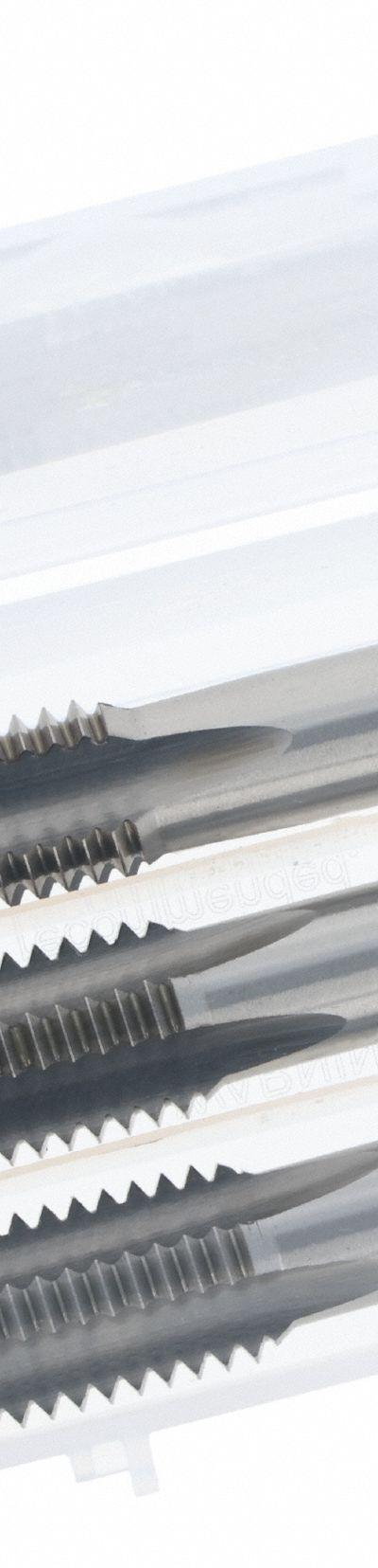 CLE-LINE Tap Kit: M16x2 Metric, D7 / 6H, 4 Flute, High Speed Steel - Three-Piece Hand Tap Sets
