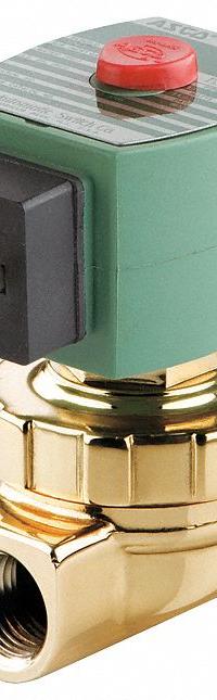 REDHAT Solenoid Valve: 2-Way, Normally Closed, 1/2 in Pipe Size, 110V AC/120V AC, Brass Body, DIN (MPN SU8220G406). Key specifications — Pipe Size: 1/2 in; Voltage: 110V AC; Brand: REDHAT.