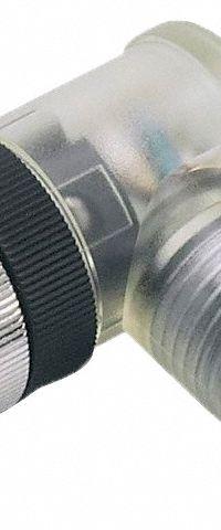 IFM M12 Circular Connector: A Coded, 4 Socket, M12 Female Thread, IP68, Screw Terminals, 90° Angle (MPN E11510). Key specifications — Connector Body Type: Socket; Coding: A; Brand: IFM; Voltage Rating: 10 to 30V DC; Thread Size: M12; Mounting Type: Front Mounting; Mounting Style: Female Thread; IP Rating: IP68.