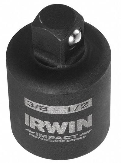 IRWIN Socket Adapter: 1/2 in Input Drive Size, Black Oxide, 3/8 in Output Drive Size - 1/2" Drive Impact Socket Adapters