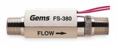 GEMS SENSORS Liquid Flow Switch: Piston, 316 Stainless Steel, 3/8 in NPT, 3/8 in Connection Size (MPN FS-380, 193482). Key specifications — Brand: GEMS SENSORS; Set Point Type: Fixed; Switch Position: Normally Open; Contact Rating (DC): 20 V.